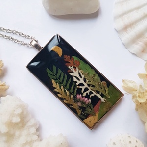 Cadou barbat Pandantiv unicat Pandantiv unisex rasina flori pandantiv copaci frunze colier flori cadou femei fiica  - bijuterii - coliere - pandative - Artynos.ro