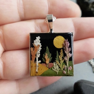 Cadou barbat Pandantiv unicat Pandantiv unisex rasina flori pandantiv copaci frunze colier flori cadou femei fiica  - bijuterii - coliere - pandative - Artynos.ro