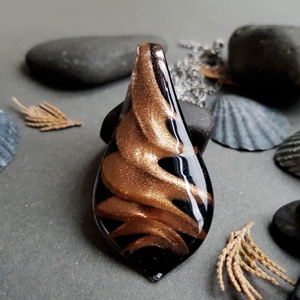 Pandantiv lacrima pandantiv sticla de Murano colier minimalist pandantiv elegant cadou bijuterie sotie colega Craciun  - Artynos.ro