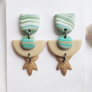 Cercei contemporani cercei supradimensionati argila polimerica, cercei atarnatori cercei pentru vacanta cadou Craciun , Bijuterii, Cercei, Cercei cu figurine, Confectionarea bijuteriilor, ARTYNOS