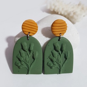 Cercei moderni arca Cercei rotunzi cercei lungi cercei verzi cercei atarnatori flori bijuterie moderna cadou mos Craciun - Artynos.ro