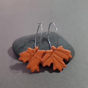 Cercei Hoops Cercei moderni frunza Cercei moderni rotunzi cercei atarnatori frunze bijuterie moderna cadou mos Craciun - bijuterii - cercei - cercei hoops - Artynos.ro