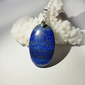 Pandantiv lapis lazuli pandantiv piatra semipretioasa albastra colier pietre semipretioase cadou dama valentine martie - Artynos.ro