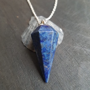 Pandantiv lapis lazuli pandantiv piatra semipretioasa albastra colier pietre semipretioase cadou dama valentine martie - bijuterii - coliere - coliere din pietre semiprețioase - Artynos.ro