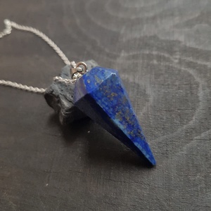 Pandantiv lapis lazuli pandantiv piatra semipretioasa albastra colier pietre semipretioase cadou dama valentine martie - bijuterii - coliere - coliere din pietre semiprețioase - Artynos.ro