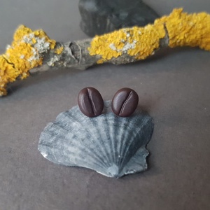 Cercei cu tija cercei cafea din fimo, Bijuterii, Cercei, Cercei cu figurine, , ARTYNOS