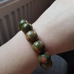 Bratara ajustabila bratara groasa bratara pietre semipretioase unakit negre bratara cadou prietena colega iubita - bijuterii - brățări - brățări din pietre semiprețioase - Artynos.ro