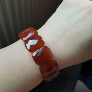 Bratara ajustabila bratara groasa bratara pietre semipretioase agata rosie negre bratara cadou prietena colega iubita, Bijuterii, Bratari, Bratari din pietre semipretioase, Confectionarea bijuteriilor, ARTYNOS