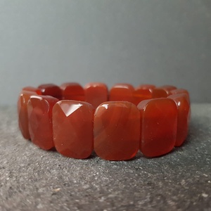 Bratara ajustabila bratara groasa bratara pietre semipretioase agata rosie negre bratara cadou prietena colega iubita - bijuterii - brățări - brățări din pietre semiprețioase - Artynos.ro