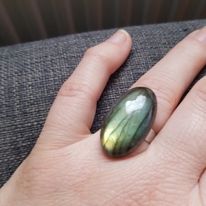 Inel reglabil cu piatra de labradorit, inel labradorit inel ajustabil, cadou pentru fiica, bijuterie cadou iubita mama - bijuterii - inele - inele cu pietre semiprețioase - Artynos.ro