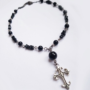 Colier lung artizanal Colier din margele semipretioase verzi Pandantiv frunza cupru colier aventurin verde colier rozar - Artynos.ro