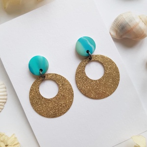 Cercei moderni cercei moderni roz maro, cercei toamna cercei atarnatori cu tija, bijuterie contemporana cadou Craciun - Artynos.ro