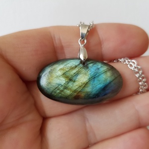 Pandantiv din labradorit colier labradorit pandantiv zodia sagetator leu scorpion pandantiv cristal natural cadou martie - bijuterii - coliere - coliere din pietre semiprețioase - Artynos.ro