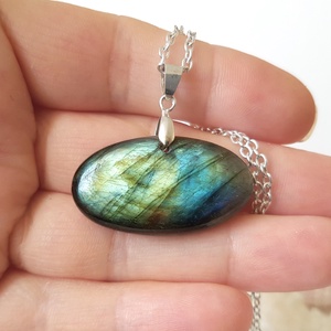 Pandantiv din labradorit colier labradorit pandantiv zodia sagetator leu scorpion pandantiv cristal natural cadou martie - bijuterii - coliere - coliere din pietre semiprețioase - Artynos.ro