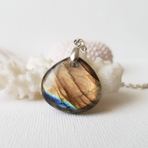 Pandantiv labradorit natural colier piatra semipretioasa pandantiv piatra naturala lacrima bijuterie cuart cadou mama - Artynos.ro