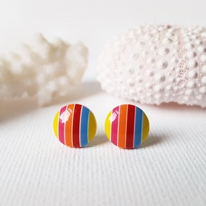 Cercei curcubeu cu surub cercei cu tija colorati cercei rotunzi cercei rasina cercei moderni cercei buline cadau fetite - Artynos.ro