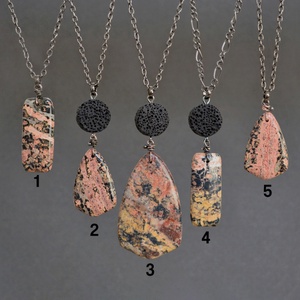 Piatra zodia berbec pandantiv jasp piele leopard lacrima pandantiv pentru barbati unisex Pandantiv piatra semipretioasa, Bijuterii, Coliere, Pandative, Confectionarea bijuteriilor, ARTYNOS