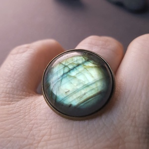 Inel labradorit inel cadochon piatra pretioasa labradorit inel reglabil caboson inel ajustabil bijuterie cadou iubita, Bijuterii, Inele, Inele cu pietre semipretioase, Confectionarea bijuteriilor, ARTYNOS