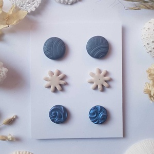 Set Cercei pentru lobul urechii fimo cercei surub rotunzi cercei cu tija cercei aurii verzi cercei minimali cadou femeie, Bijuterii, Seturi de bijuterii, Confectionarea bijuteriilor, ARTYNOS