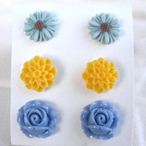 Set Cercei pentru lobul urechii fimo cercei surub rotunzi cercei cu tija cercei aurii verzi cercei minimali cadou femeie, Bijuterii, Seturi de bijuterii, Confectionarea bijuteriilor, ARTYNOS