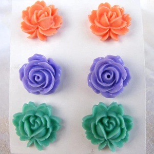 Set Cercei pentru lobul urechii fimo cercei surub rotunzi cercei cu tija cercei aurii verzi cercei minimali cadou femeie, Bijuterii, Seturi de bijuterii, Confectionarea bijuteriilor, ARTYNOS