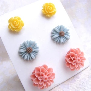 Set Cercei pentru lobul urechii fimo cercei surub rotunzi cercei cu tija cercei aurii verzi cercei minimali cadou femeie - Artynos.ro