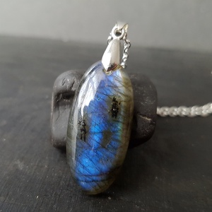 Pandantiv labradorit natural colier piatra semipretioasa pandantiv piatra naturala oval bijuterie cuart cadou mama - bijuterii - coliere - coliere din pietre semiprețioase - Artynos.ro