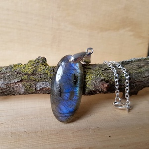 Pandantiv labradorit natural colier piatra semipretioasa pandantiv piatra naturala oval bijuterie cuart cadou mama - bijuterii - coliere - coliere din pietre semiprețioase - Artynos.ro