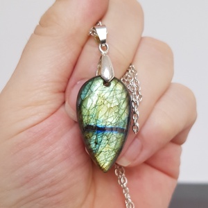 Pandantiv labradorit natural colier piatra semipretioasa pandantiv piatra naturala oval bijuterie cuart cadou barbat, Bijuterii, Coliere, Coliere din pietre semipretioase, Confectionarea bijuteriilor, ARTYNOS