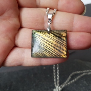 Pandantiv labradorit natural colier piatra semipretioasa pandantiv piatra naturala oval bijuterie cuart cadou barbat, Bijuterii, Coliere, Coliere din pietre semipretioase, Confectionarea bijuteriilor, ARTYNOS