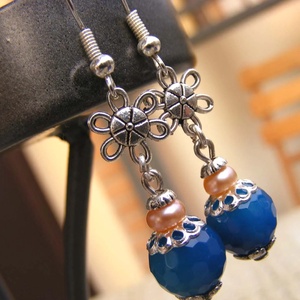 Cercei eleganti cercei cu agate cercei atarnatori semipretioase cercei ocazie cercei moderni cadou martie martisor - bijuterii - cercei - cercei din pietre semiprețioase - Artynos.ro