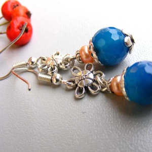 Cercei eleganti cercei cu agate cercei atarnatori semipretioase cercei ocazie cercei moderni cadou martie martisor - bijuterii - cercei - cercei din pietre semiprețioase - Artynos.ro