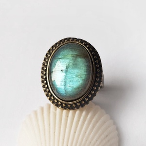 Inel labradorit inel cadochon piatra pretioasa labradorit inel reglabil filigran inel ajustabil bijuterie cadou colega, Bijuterii, Inele, Inele cu pietre semipretioase, Confectionarea bijuteriilor, ARTYNOS