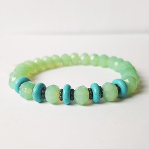 Bratara din pietre semipretioase bratara magnezit turcoaz bratara pietre naturale, Bijuterii, Bratari, Bratari din pietre semipretioase, Confectionarea bijuteriilor, ARTYNOS