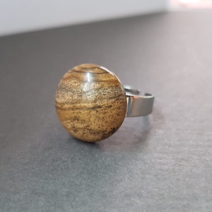 Inel jasp picture inel cadochon piatra pretioasa labradorit inel reglabil filigran inel ajustabil bijuterie cadou colega, Bijuterii, Inele, Inele cu pietre semipretioase, Confectionarea bijuteriilor, ARTYNOS