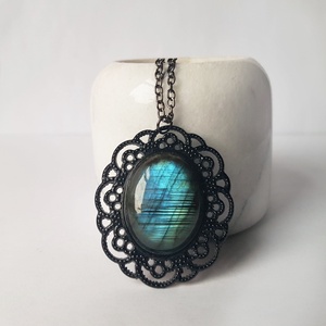 Pandantiv inima piatra semipretioasa pandantiv piatra naturala colier ocru pandantiv jasp bamboo leaf bijuterie ocru  - bijuterii - coliere - pandative - Artynos.ro