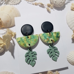 Cercei moderni fimo Cercei statement cercei hoops cercei verzi cercei atarnatori geometrici bijuterie moderna cadou - Artynos.ro