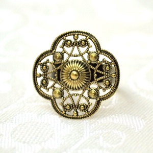 Inel reglabil filigranat etnic inel statement ajustabil  inel vintage medieval cadou pentru iunita bijuterie unic martie - bijuterii - inele - inele statement - Artynos.ro