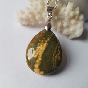 Pandantiv jasp pandantiv piatra semipretioasa colier pietre semipretioase cadou berbec scorpion ziua mamei martisor, Bijuterii, Coliere, Pandative, Confectionarea bijuteriilor, ARTYNOS