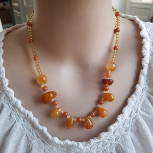 Colier cu agate rosii Colier pietre semipretioase rosii colier margele cadou sotie iubita martisor martie ziua femeii, Bijuterii, Coliere, Coliere din pietre semipretioase, Confectionarea bijuteriilor, Colier cu agate rosii Colier pietre semipretioase rosii colier margele cadou sotie iubita martisor ..., ARTYNOS