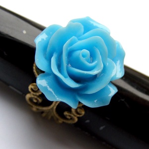 Inel reglabil filigran inel statement ajustabil trandafir inel vintage floare cadou pentru fiica bijuterie unic martie - bijuterii - inele - inele statement - Artynos.ro