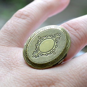 Inel reglabil filigran inel statement ajustabil trandafir inel vintage floare cadou pentru fiica bijuterie unic martie - bijuterii - inele - inele statement - Artynos.ro