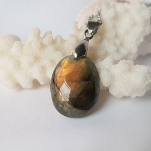 Pandantiv labradorit natural colier piatra semipretioasa pandantiv piatra naturala lacrima bijuterie cuart cadou mama, Bijuterii, Coliere, Pandative, Confectionarea bijuteriilor, ARTYNOS