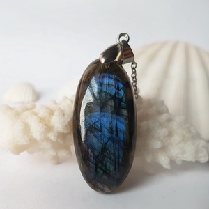 Pandantiv labradorit natural colier piatra semipretioasa pandantiv piatra naturala ovala bijuterie cuart cadou mama, Bijuterii, Coliere, Pandative, Confectionarea bijuteriilor, ARTYNOS