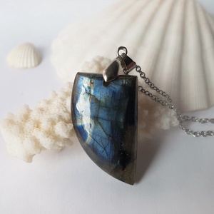 Pandantiv labradorit natural colier piatra semipretioasa pandantiv piatra naturala lacrima bijuterie cuart cadou mama, Bijuterii, Coliere, Pandative, Confectionarea bijuteriilor, ARTYNOS