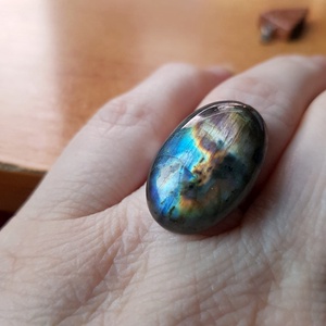 Inel reglabil cu filigran si piatra turcoaz, inel ajustabil, cadou pentru fiica, bijuterie cadou craciun - bijuterii - inele - inele cu pietre semiprețioase - Artynos.ro