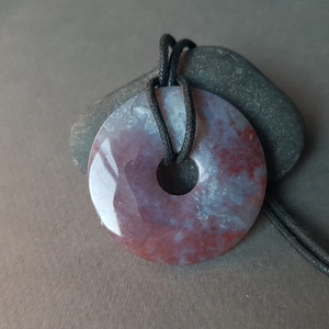 Pandantiv unicat Pandantiv agata indiana Pandantiv rotund colier pietre semipretioase Cadou zodie scorpion sagetator - bijuterii - coliere - coliere din pietre semiprețioase - Artynos.ro