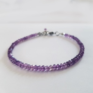 Bratara minimalista moderna Bratara din pietre semipretioase bratara ametist bratara pietre naturale cadou iubita sotie  - bijuterii - brățări - brățări din pietre semiprețioase - Artynos.ro