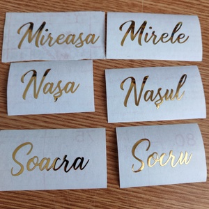 Stickere metalice auri personalizate - Artynos.ro