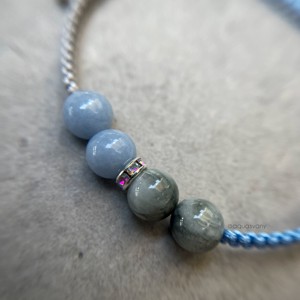 Brățară minerală cu ochi de vultur și angelită -  - Artynos.ro